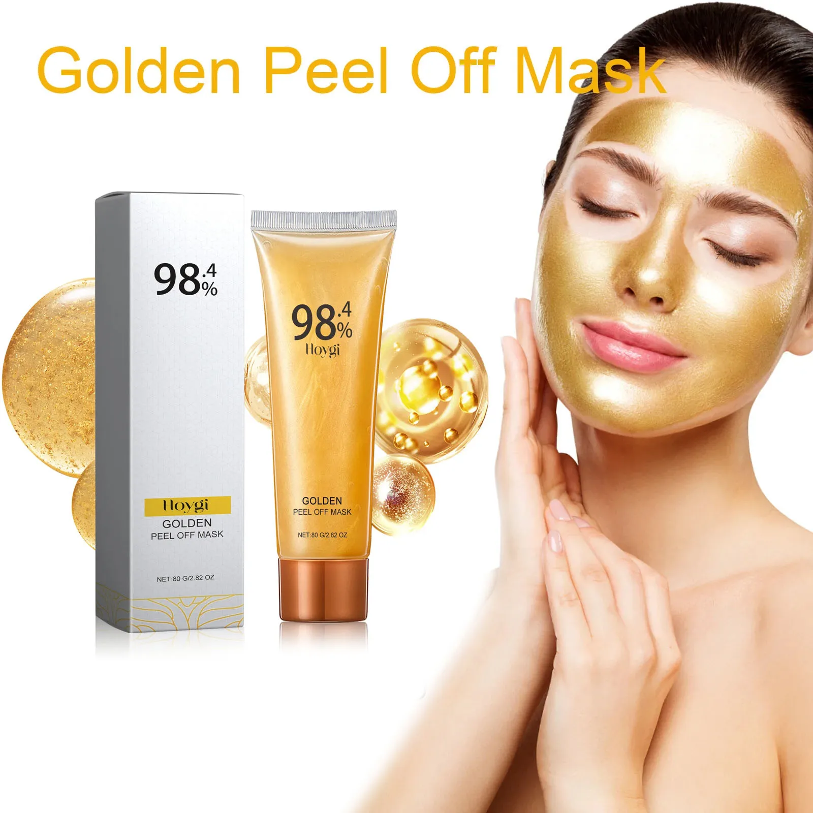 Golden Peel off Mask Deep Cleansing Remove Blackheads Whitening Reduce Large Pores Oil Control Facial Tear off Mask