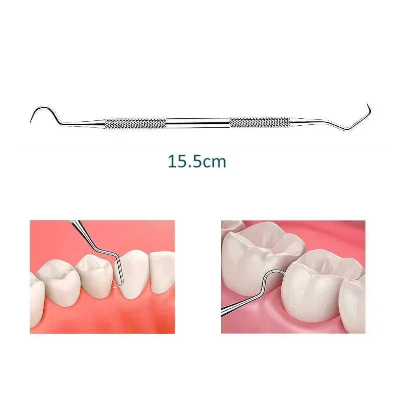1/5/10PCS Doppel Haken Zahn Dental Explorer Sonde Zahnarzt Werkzeug Edelstahl Dental Werkzeug Zähne Sauber hygiene Explorer Sonde