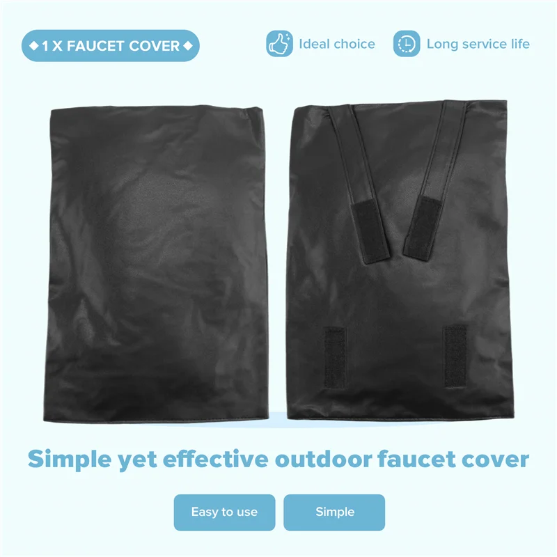 F-3C معزول خارج غطاء الصنبور الشتاء الصقيع حامي الطقس سترة صنبور غطاء جلد أسود