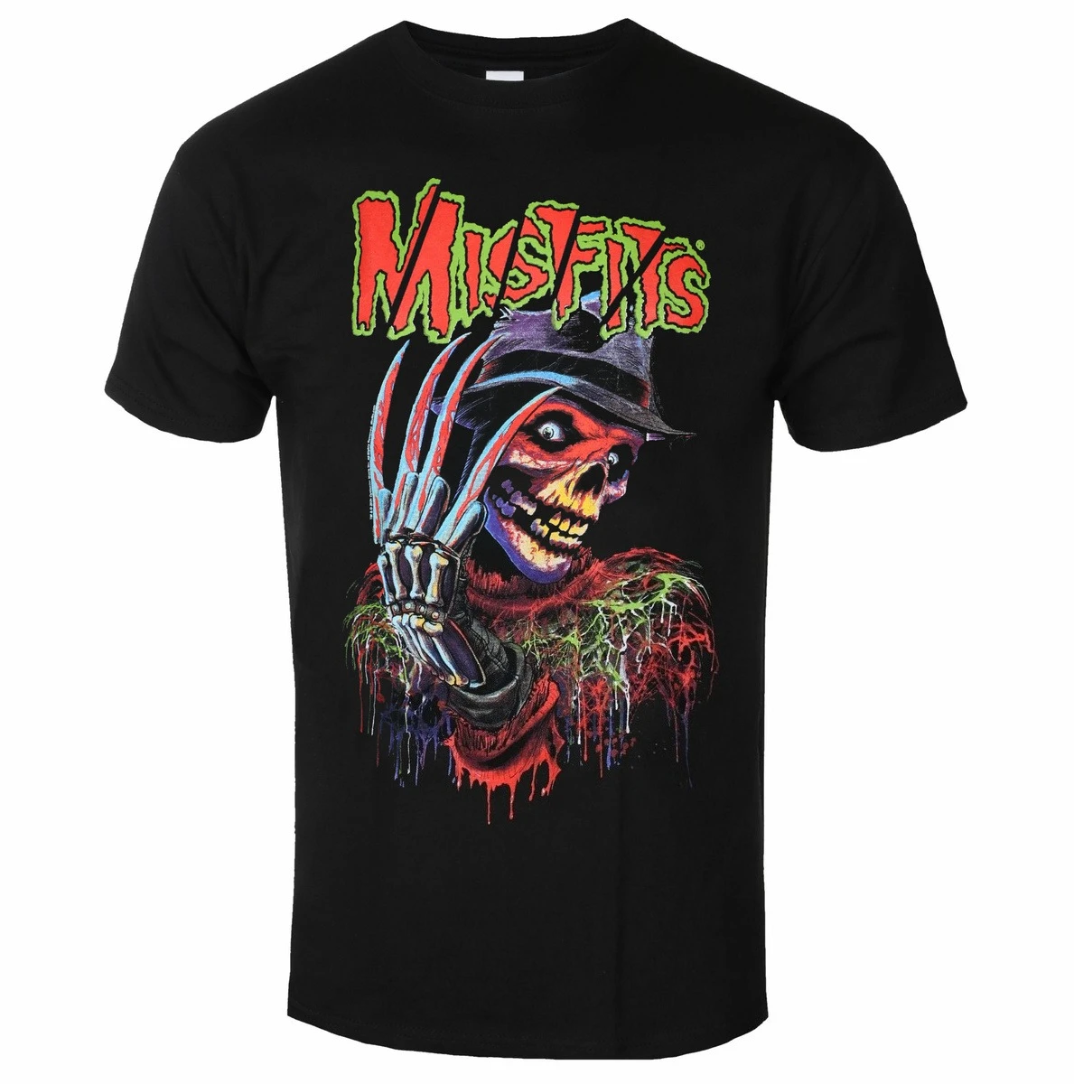 MISFITS NIGHTMARE FIEND Art Pattern Horror Punk Band T-shirt Casual Street Style Cotton T-shirt Suitable for Both Men and Women