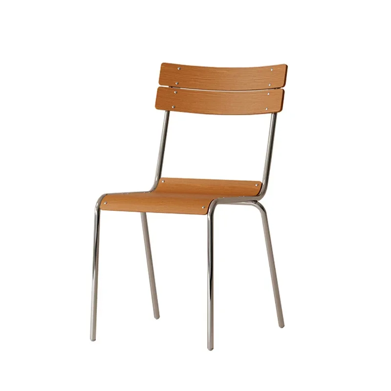 

Nordic dining chair antique restaurant simple retro cafe leisure chair solid wood backrest home iron art