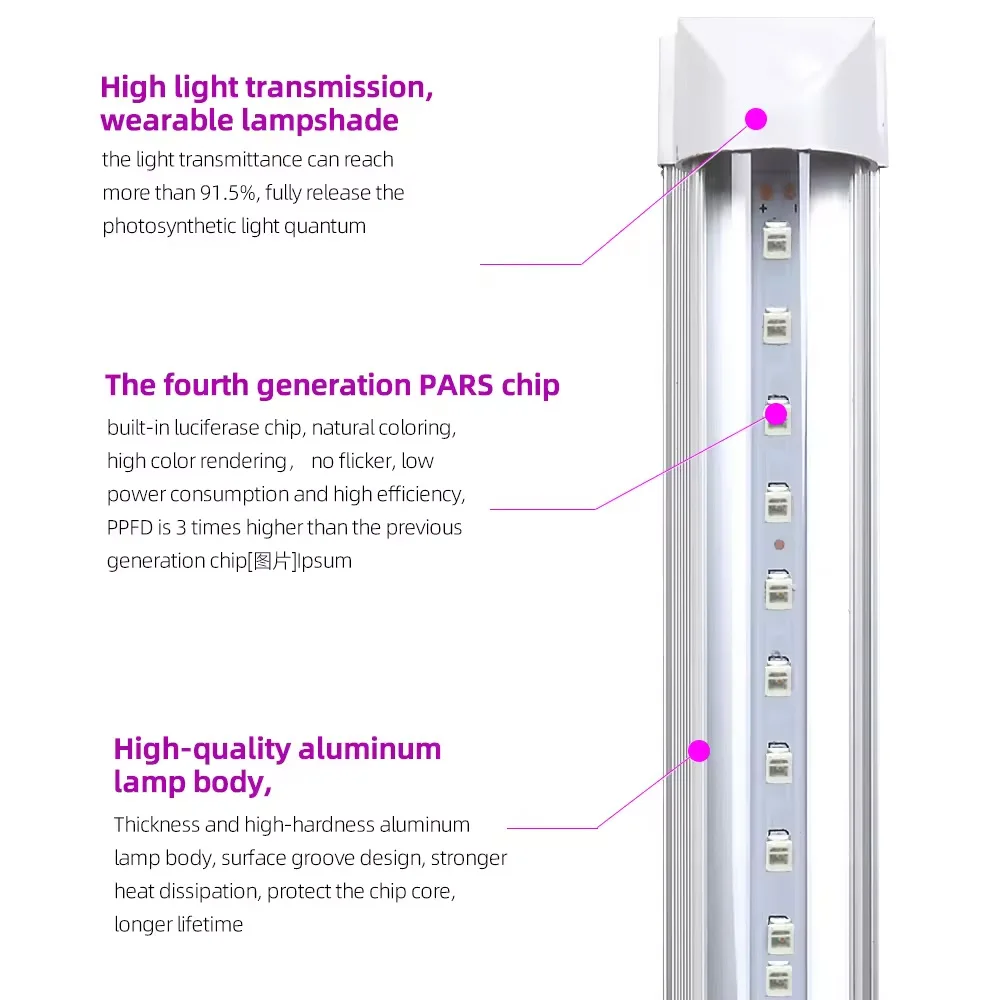 Full Spectrum Light Emitting Diode Grow Light T8 T5 Tube Stick 60Cm 90Cm 120Cm Plant Zaailing Kas Indoor Plant Lights