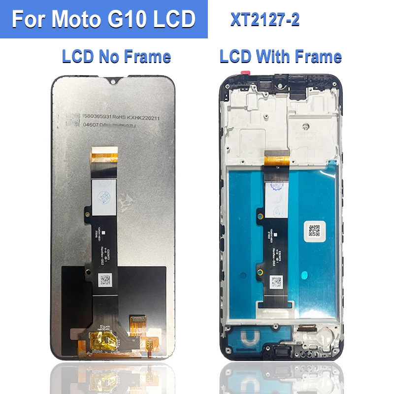 Original G Series Screen With Frame For Motorola Moto G10 G20 G30 G50 G60 LCD Touch Screen Digitizer Assembly Replacement Parts