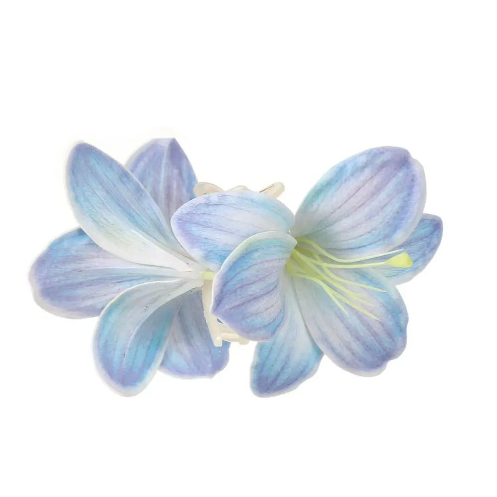 

Fashion Bohemia Lilium Flower Hair Claw Ponytail Clip Large Shark Clip Calla Hair Clip Korean Style Headdress Big Hair Claw Girl