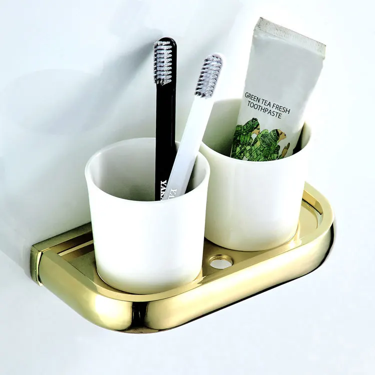 Bathroom Accessories Antique Bronze Tumbler Holder tooth brush cup Mouth rinse cup Bathroom Hardware