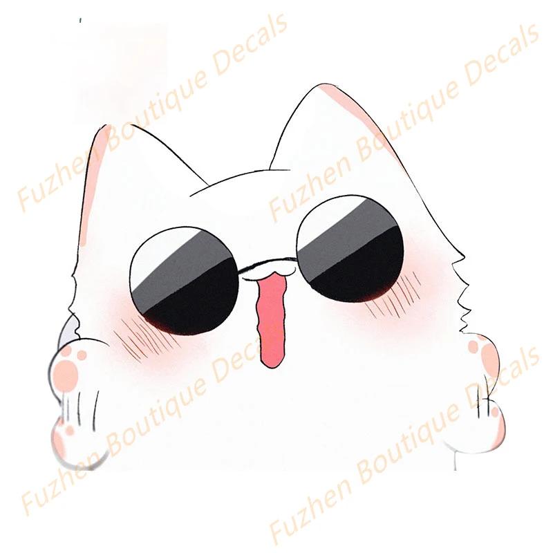 FUYOOHI Boutique Decals Exterior Accessories Jujutsu Kaisen Gojo Cat Car Stickers Creative Decals Vinyl Trunk Decor Car Goods