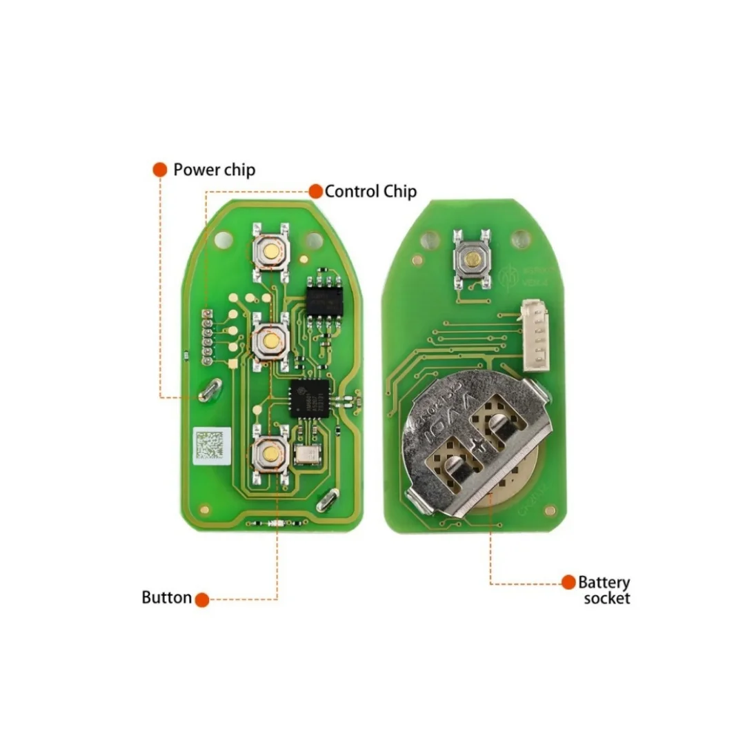 5pcs/lot Xhorse XKHY01EN Wire Universal Remote Key 3+1 Buttons for Hyundai Type working with VVDI Key tool