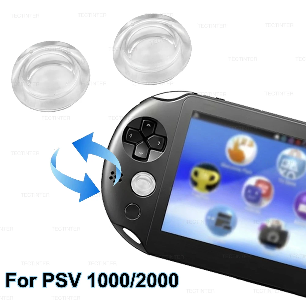 2/4 piezas de fundas de silicona para palancas analógicas de PSV1000/2000, tapas de consola, piezas de reparación, protector, accesorios de juego