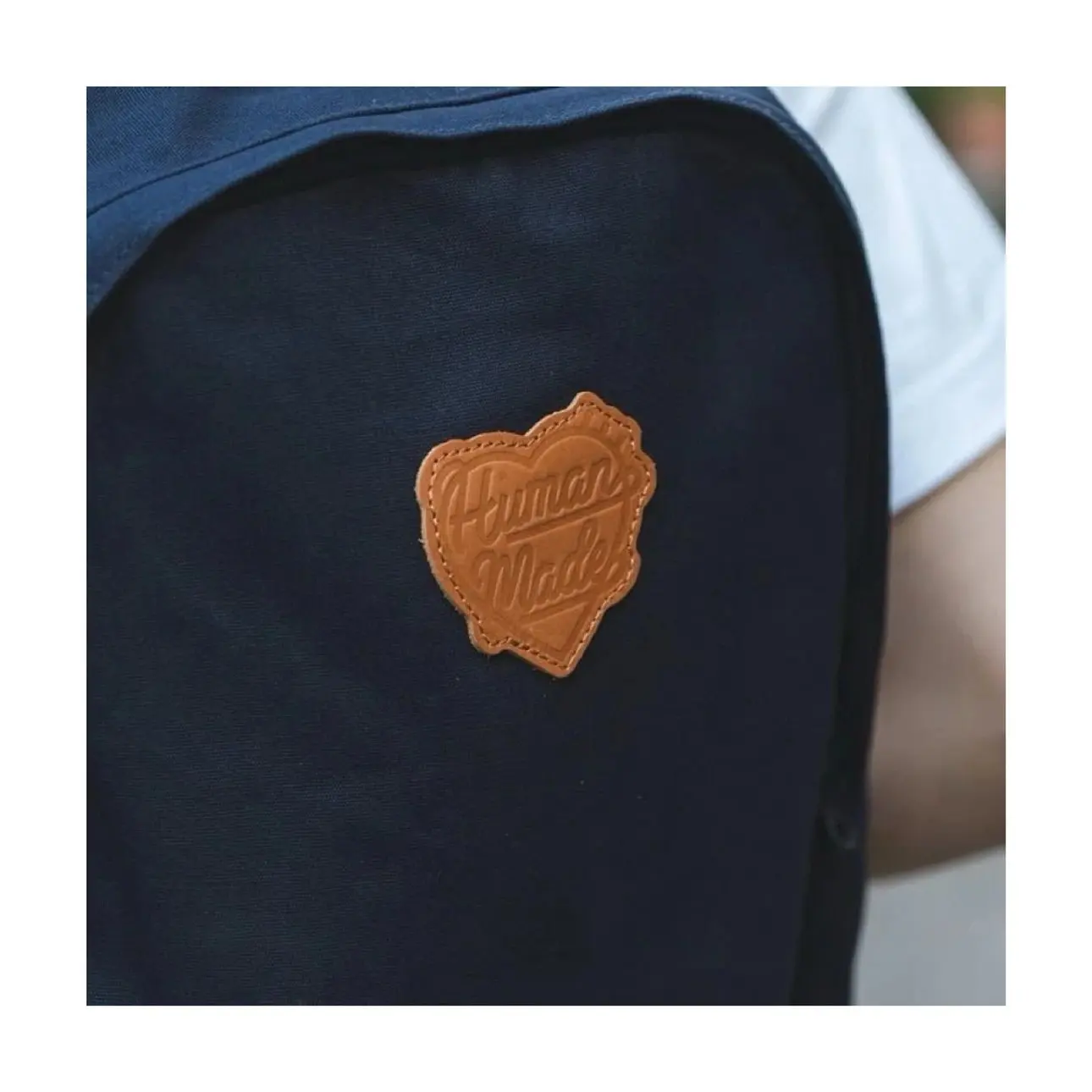 حقيبة ظهر قماشية متعددة الاستخدامات بشعار HUMAN Love Cowhide للرجال والنساء