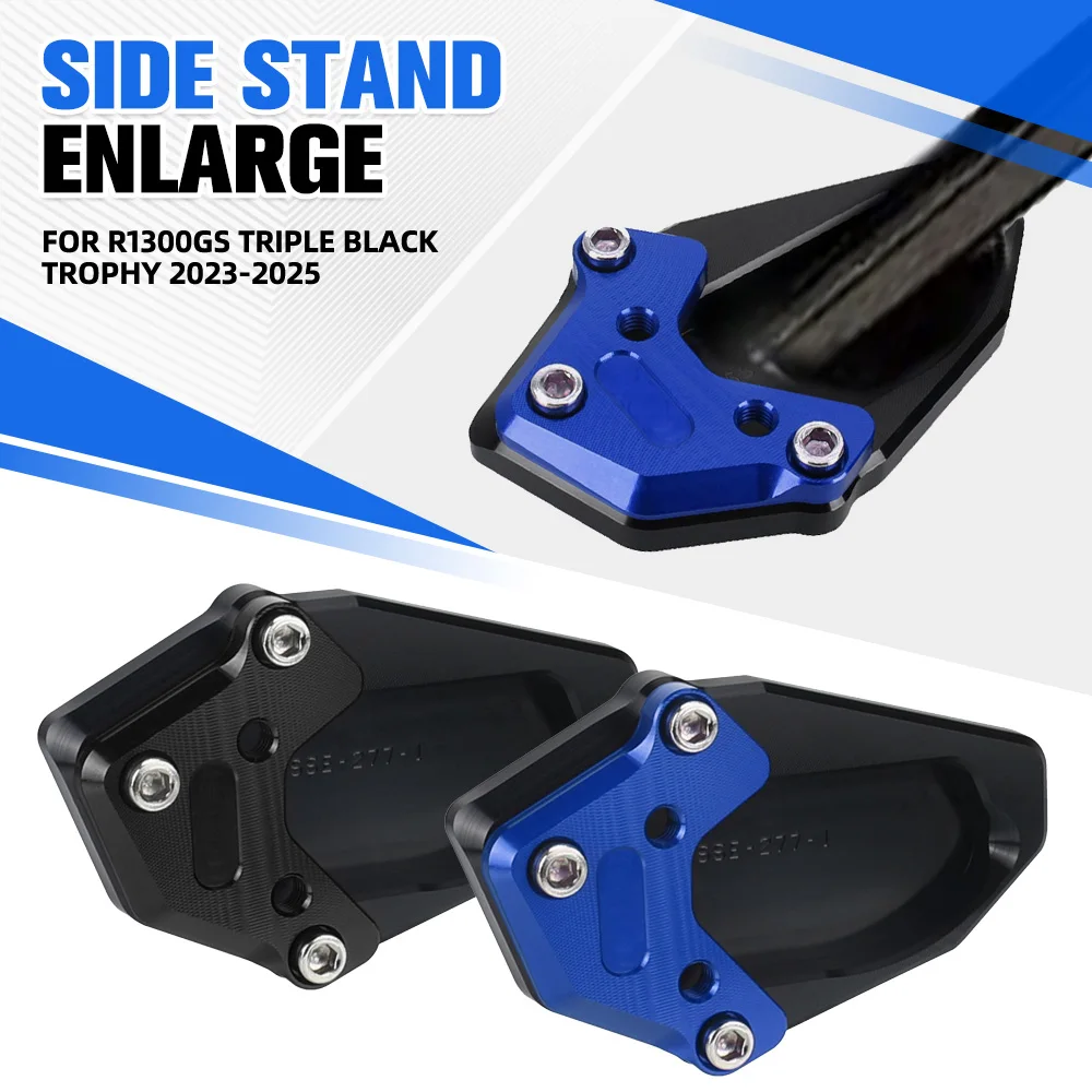 

2024 2025 For BMW R1300GS Triple Black Trophy R1300 GS R 1300GS 2023 Kickstand Side Stand Extension Pad Enlarger Support Plate