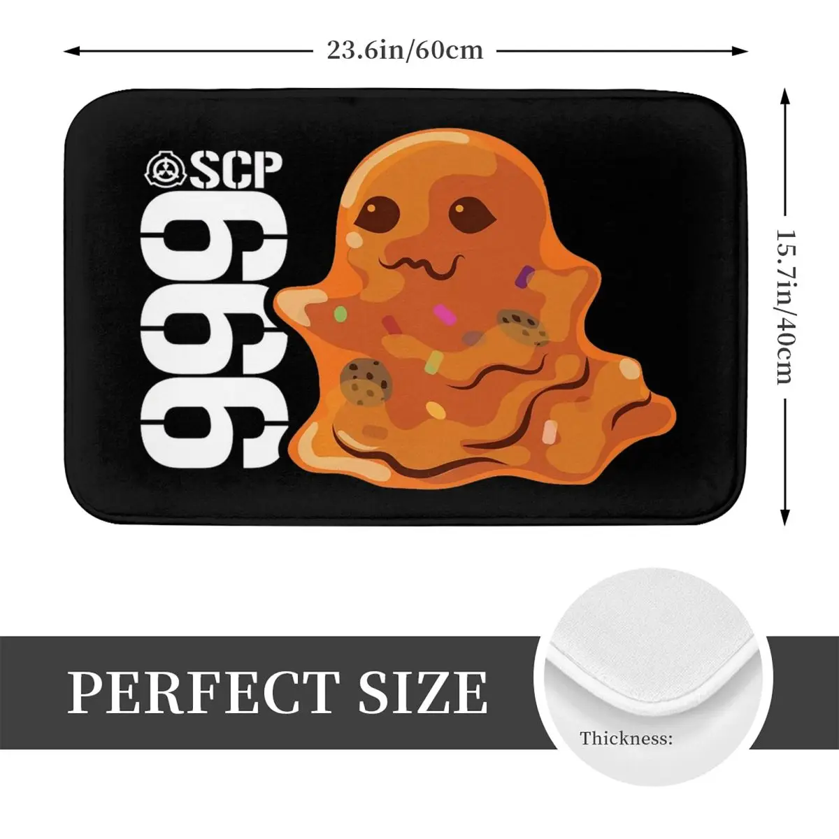 SCP-999 Tickle Monster SCP Foundation Non-slip Doormat Floor Mat Carpet Rug for Kitchen Entrance Home Balcony Footpad Mats