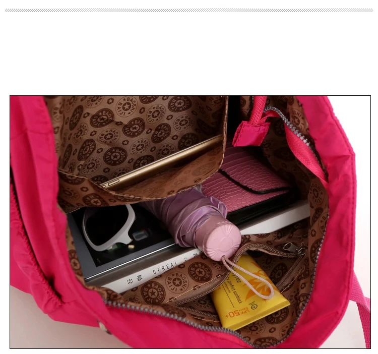 Damentasche, einfarbig, Einkaufstasche, Pendler-Umhängetasche, Freizeit, einfach, Mama, Ausgehen, Tasche, große Kapazität, Nylon-Handtasche, Oxford – Detail 10