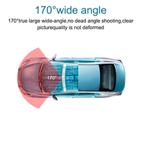 Dual Lens DVR Camera Car Dash Cam Video Recorder Rear View Monitor DashCam 2Inch Screen 1080P Wide Angle(B)JADD