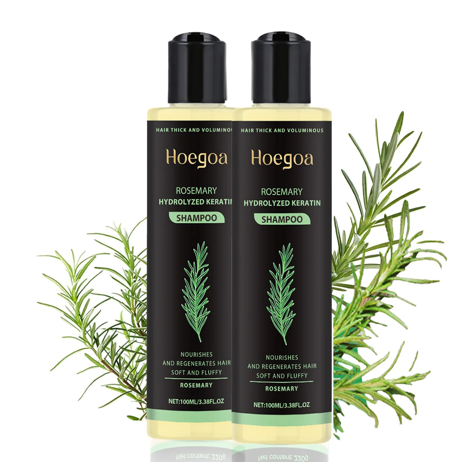 Rosmarin-Minz-Shampoo für die Haarstärke. Natürliches pflanzliches Volumen-Shampoo für fettige Kopfhaut. Stärkung und Reparatur der Haarpflege
