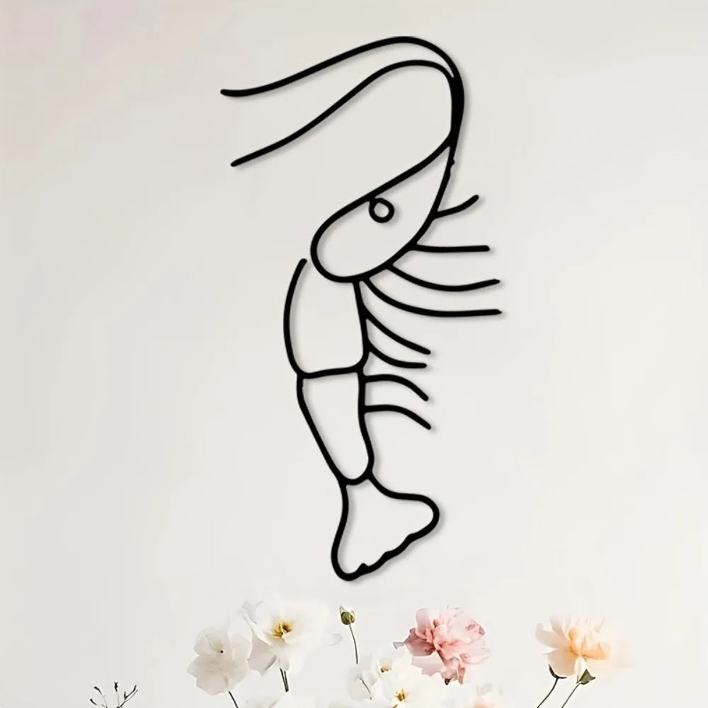 CIFBUY Metal Wall Art Jazz Saxophonist Shrimp Sculpture Modern Home Studio Living Room Bar Decor Iron Craft