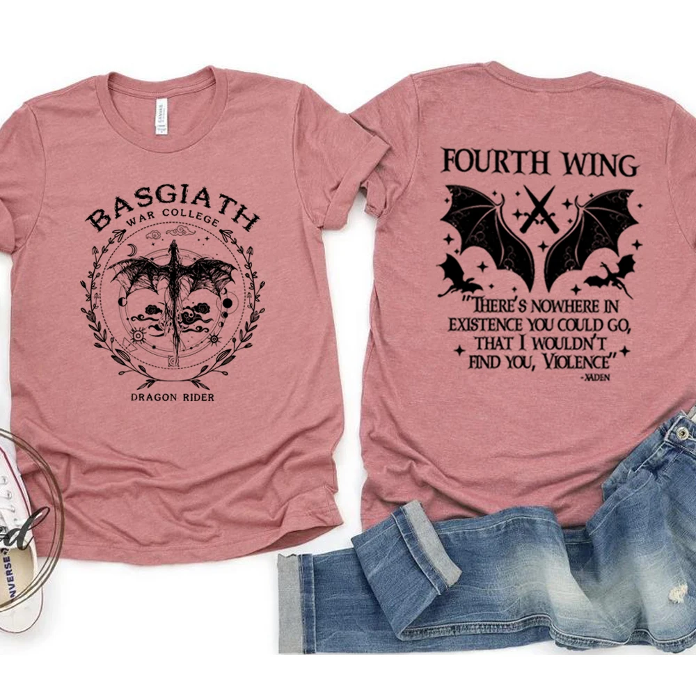 Respeto T-Shirt Unisexe Fourth Wing Knight - Harajuku Rétro Coton Oversize XS-3XL