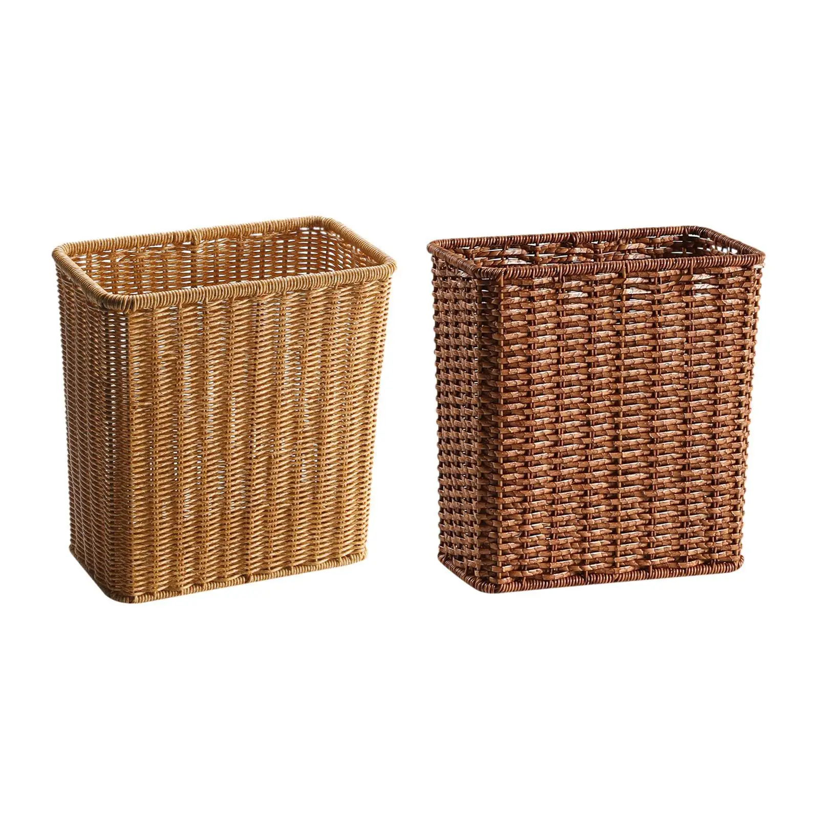 Trash Can Narrow Space Rectangular Rubbish Bin for Toilet Living Room Office