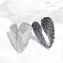 Fashion Crystal Angel Wing Brooch Pins Jewelry Women Men