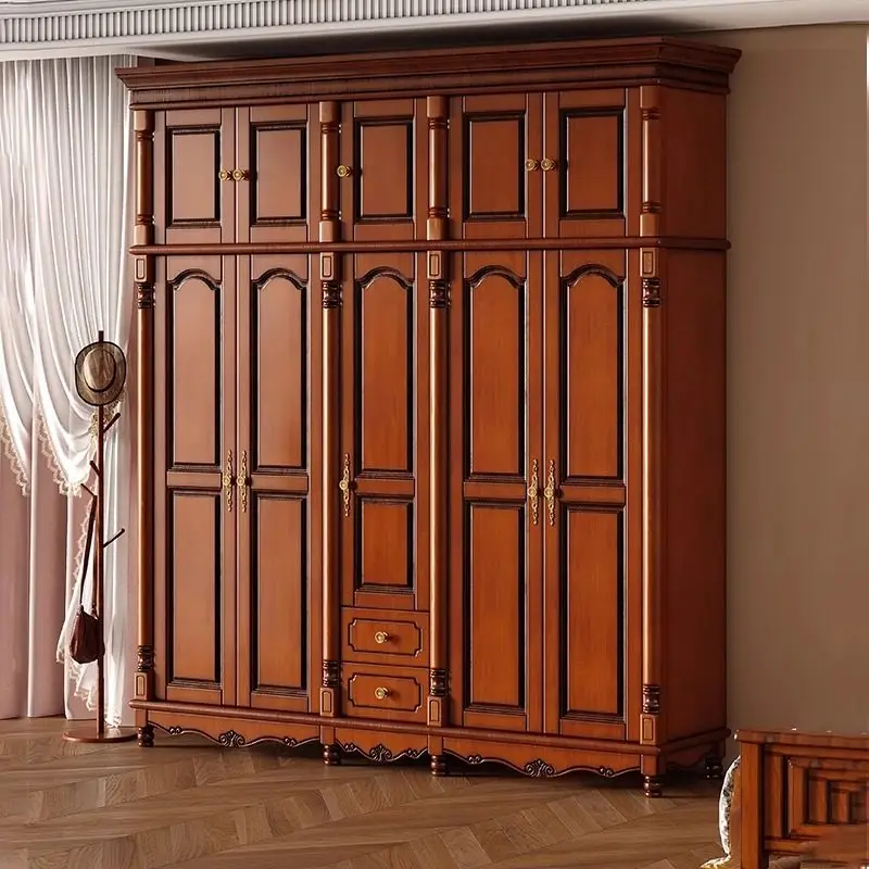 Simple Hallway Brown Wardrobe Luxury Adjustable Weird Cheap Wardrobe Dressers Clothes Armario De Ropa Bedroom Furniture