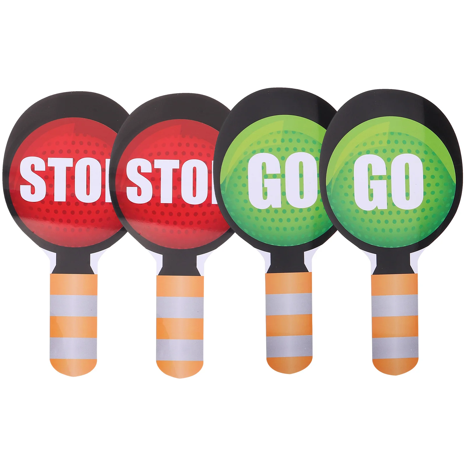 4pcs Traffic Educational Mini Traffic Signs Set For Kids Dual-Sided Red Green Hand Paddles Classroom Interactive
