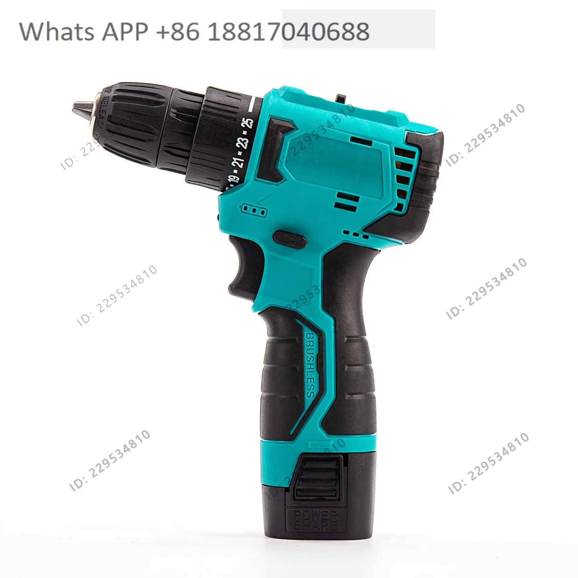 Lithium battery brushless hand drill, multi-functional lithium battery drill power tool screwdriver package