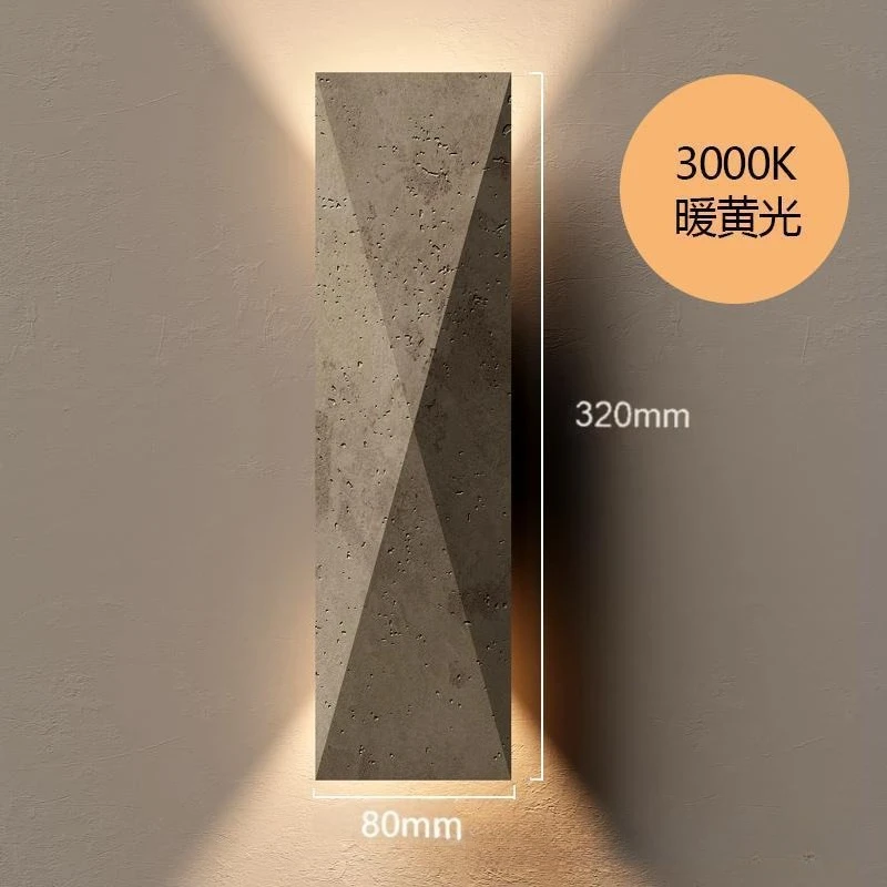 2026 Chinese Vintage Travertine Atmosphere Wall Lamp Soft Diffused Light Fixture For Living Room TV Wall Hall Indoor Use