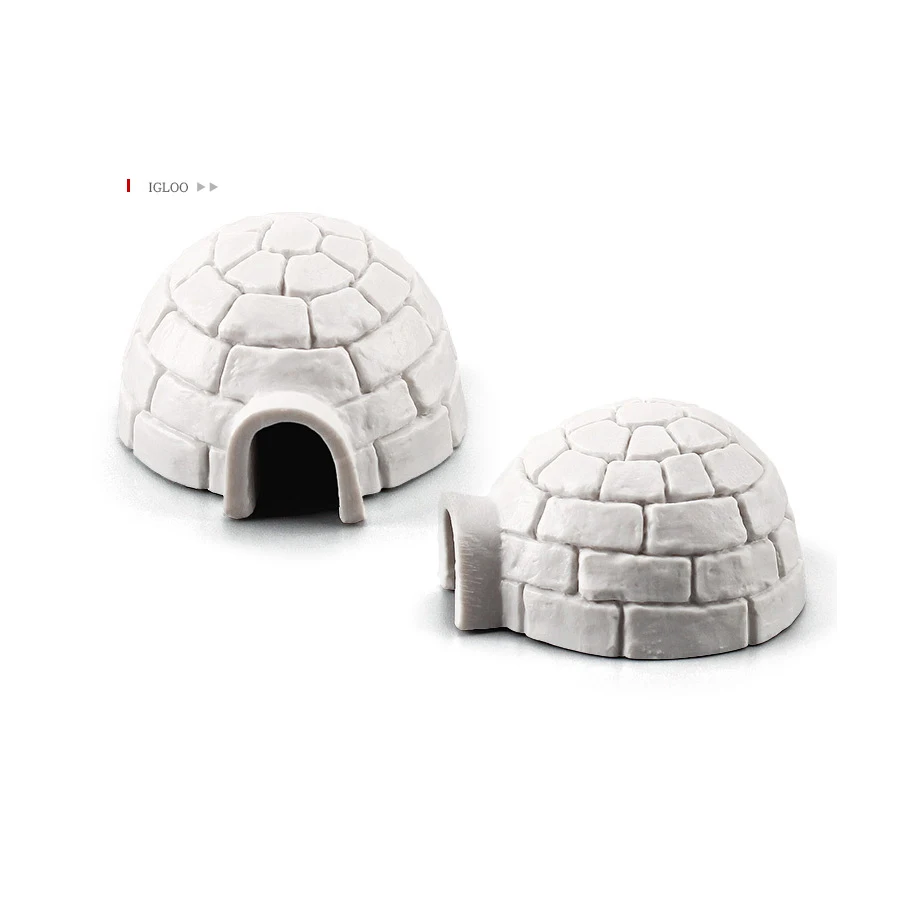 Realistische Eisbärtiere Modellfiguren Spielzeug Arktische Tierfiguren Eisbär Rentier Siegel Wolf Kaninchen Polarfuchs Iglu 10 Stück – Detail 14