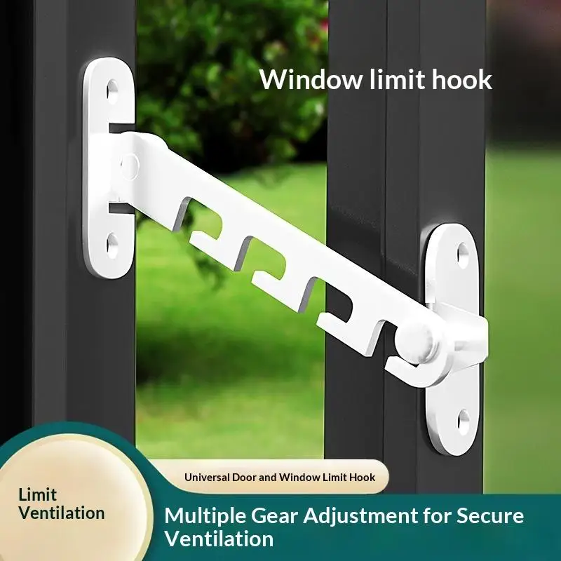 NEW 1pc Adjustable Window Stopper Lock Limiter Latch Wind Brace Stay Position Stopper Casement Window Sash Blocking Lock