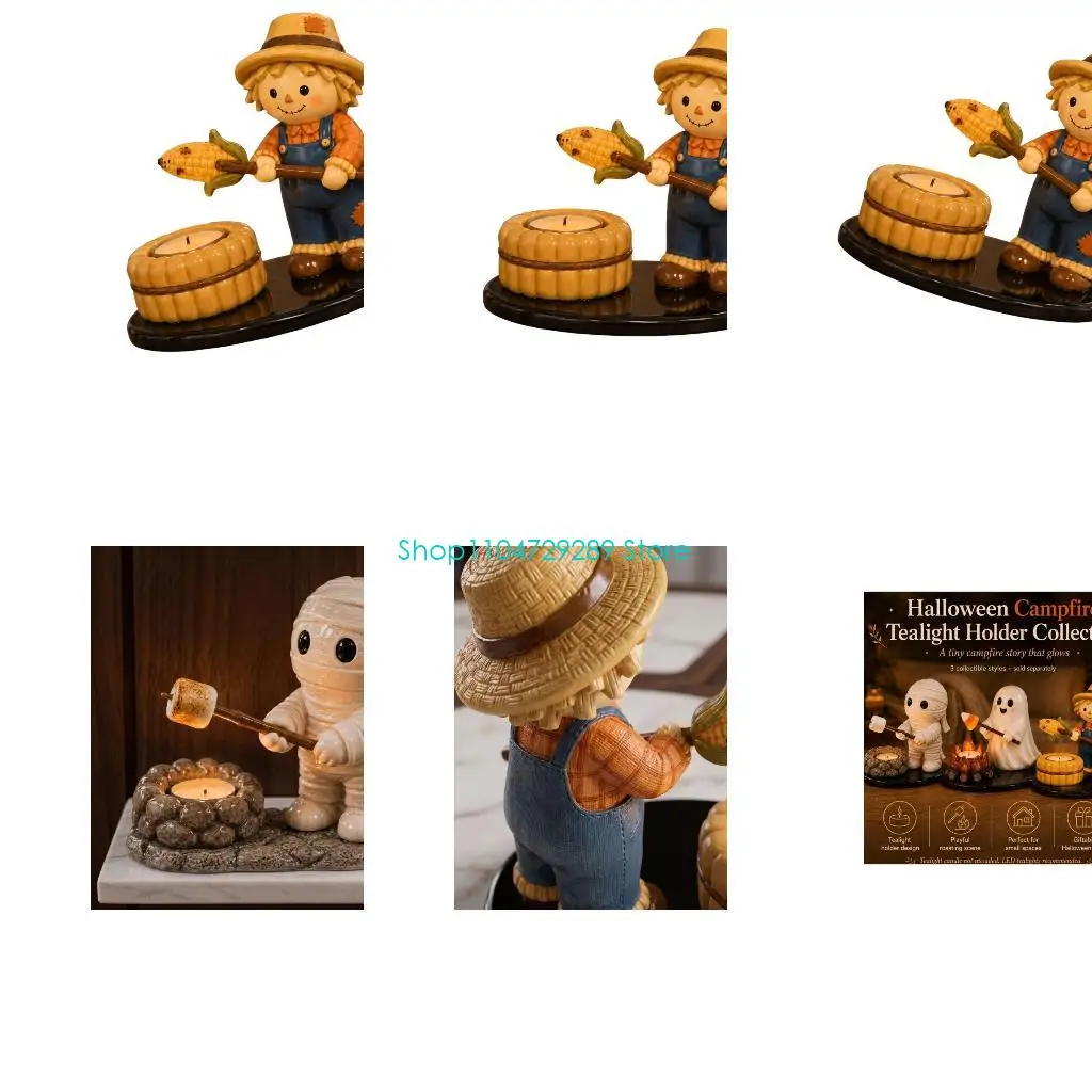 D8KE Halloween Decor Figurine Decorative for Mantel Shelf Display Styling
