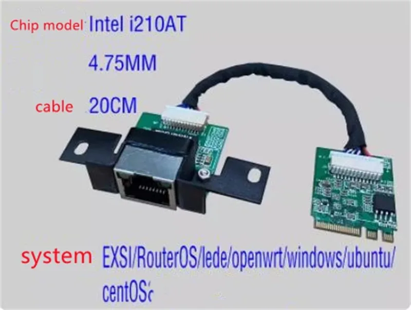Extended RJ45 Ethernet Port Board for Dell Wyse 5070 M.2 NGFF 2230 Network Card I210AT RTL8111F I211AT 442XR 565JP 9DJC4