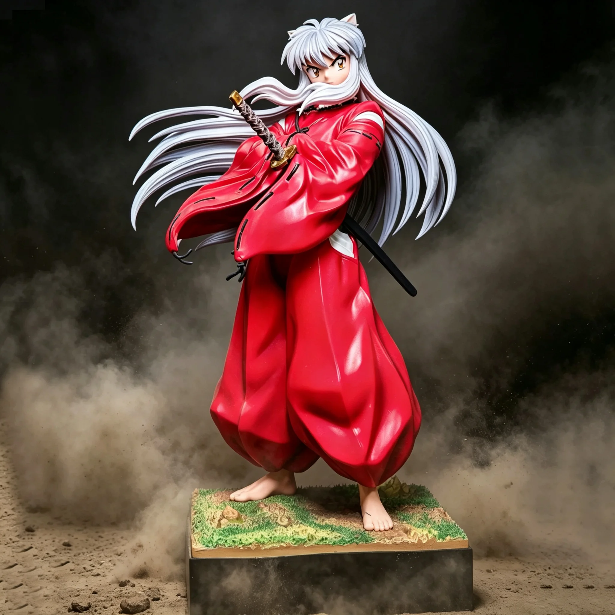 34cm/13.6 Inch Inuyasha Figure High Quality Inuyasha Anime GK Figure Standing Statue Desktop Ornament Collectible Model Toy Gift