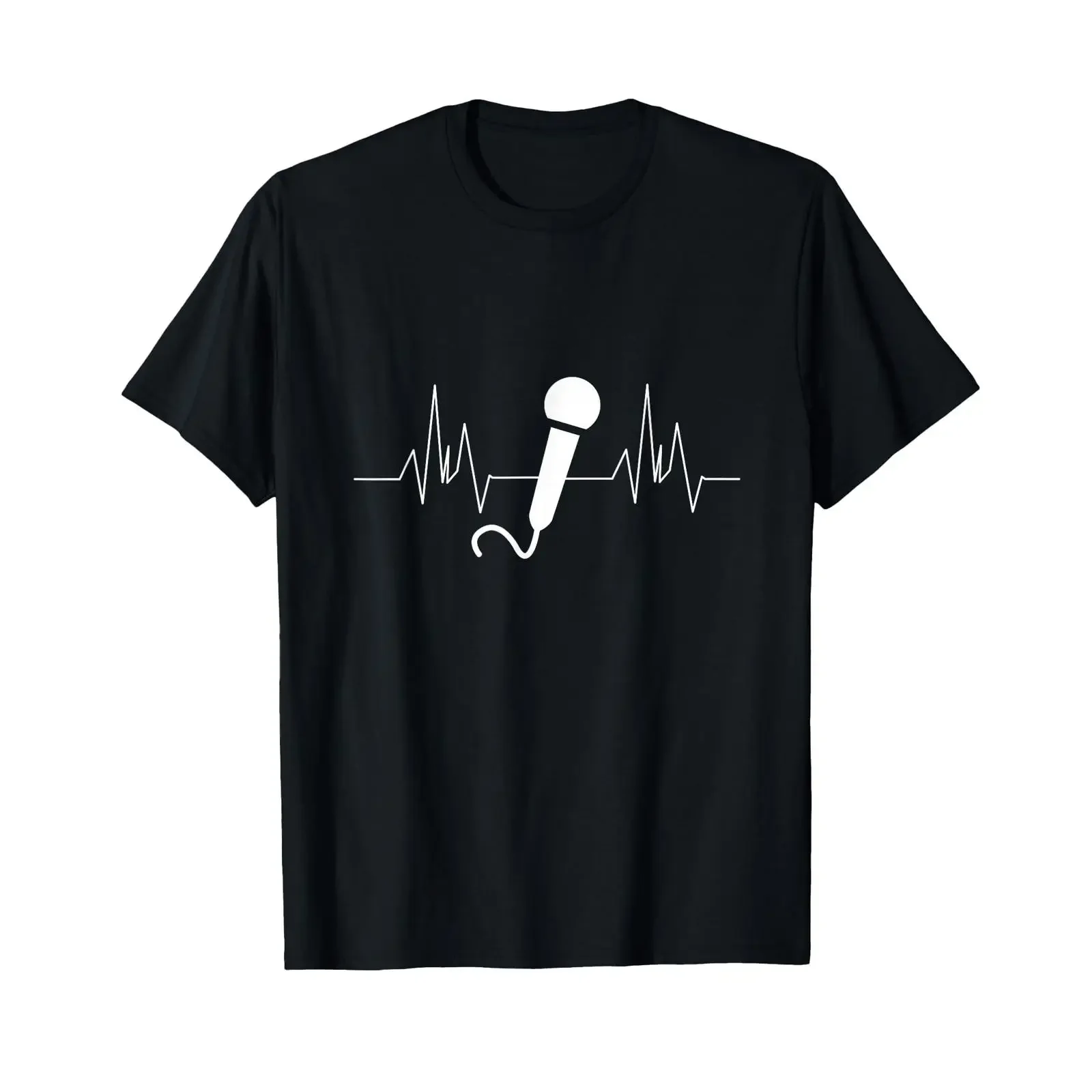 Heartbeat Micro Music Microphone Pulse Ekg T Shirt vintage Washed Versatile Top For Everyday Wear Comfortable Soft Casual