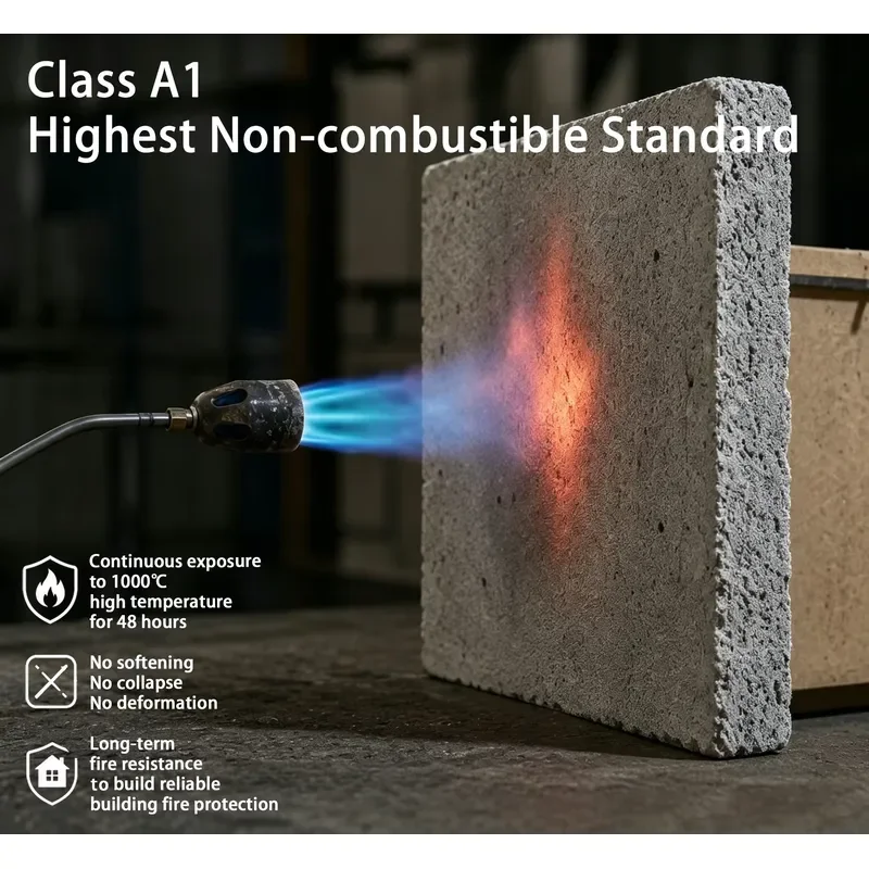Modern Cement-based Perforated Lightweight Porous Inorganic Fireproof Thermal Insulation Board Door Core Grey