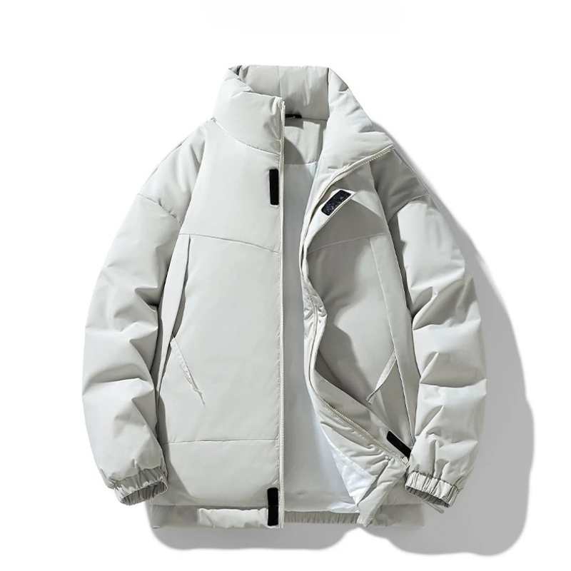 

2025 Winter Jacket Street Windproof Bread Jacket Men Clothing Casual Padding Coat Korean Style Thick Classic Trendy Warm Travel