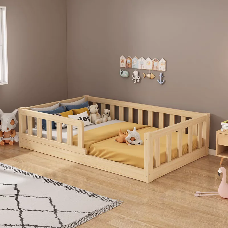 Solid wood bed Storage storage bed Cabin floor-to-ceiling anti-drop tatami house bed