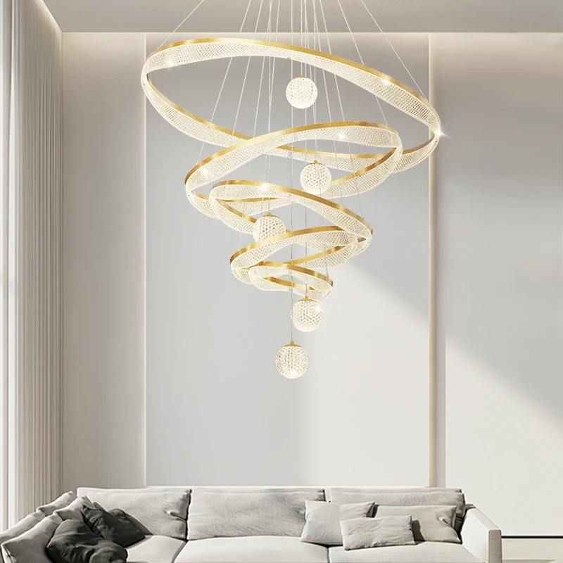 Modern Ring Ceiling Chandelier Dining Room Hanging Light Fixture Pendant Light Lamps Living Room LED Lighting Chandeliers