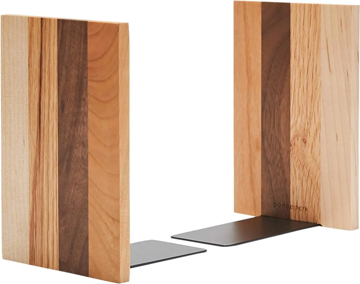 

Heavy Duty Wood Bookends, Non-Skid Book Stand for Shelves, 1 Pair