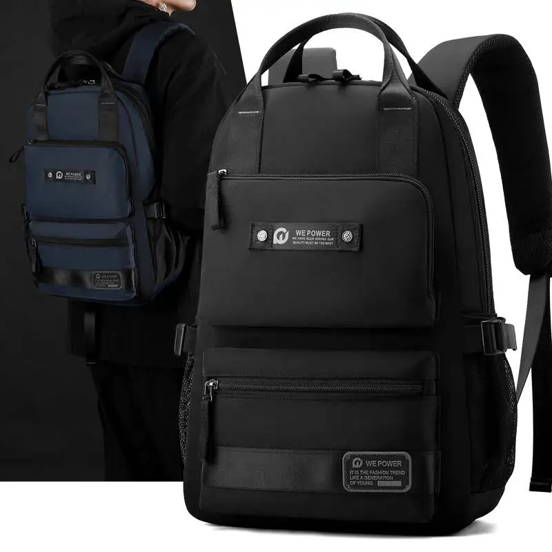 Trendy Versatile Backpack Features A Multi-compartment Design Large Capacity Suitable For Commuting And Outings Schoolbag Male