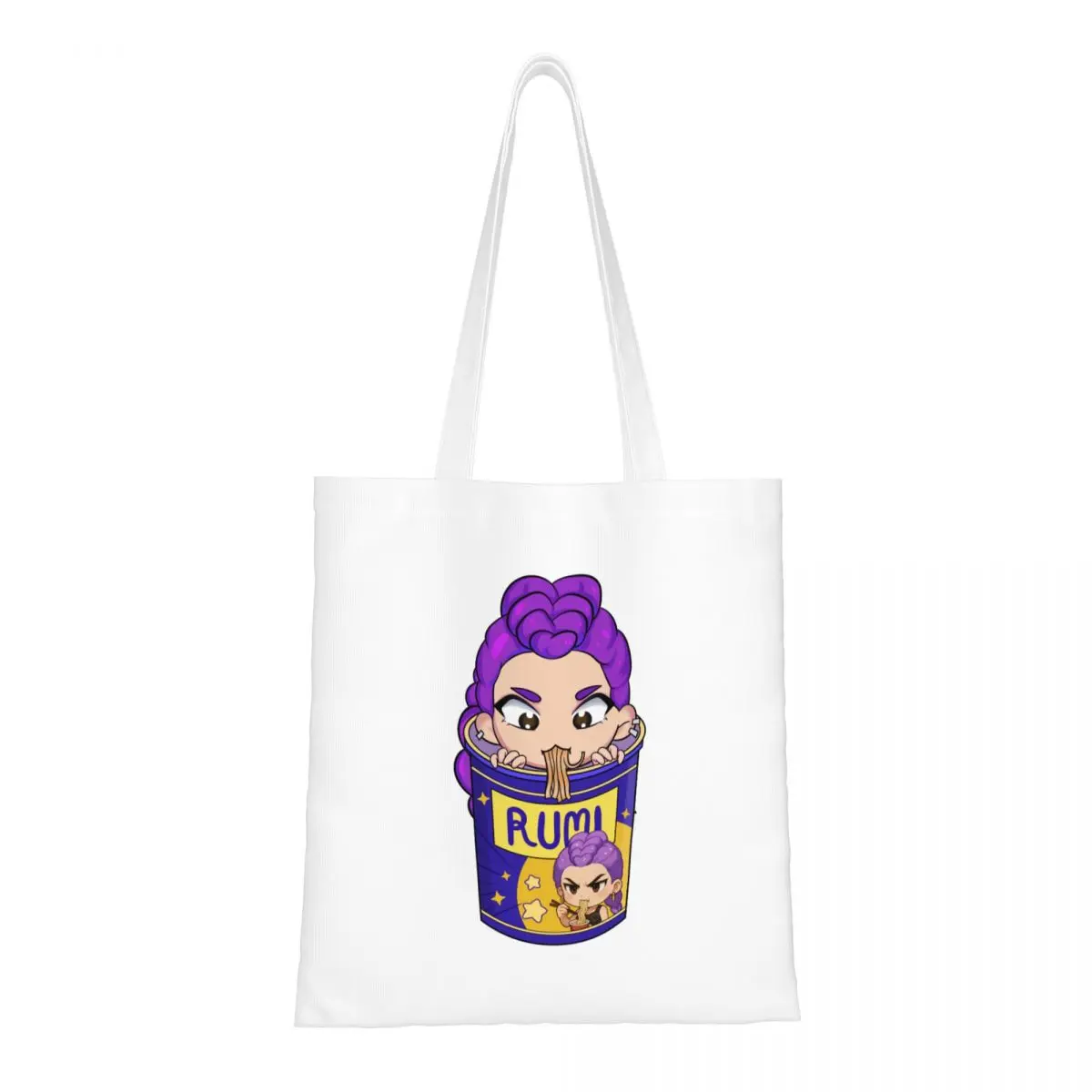 

KPop Demon Hunters Huntrix Rumi Canvas Tote Bag Aesthetic Unique Design Fashion Bags for Unisex