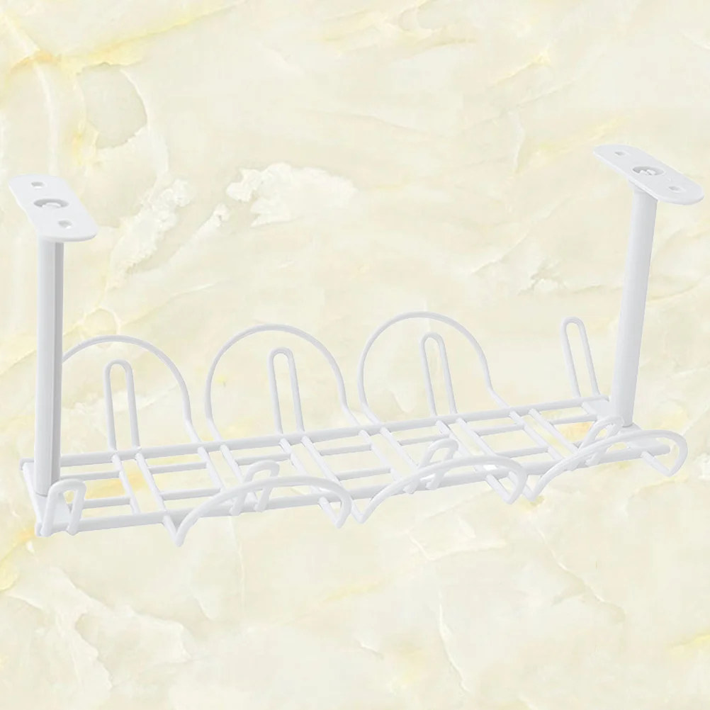 2 قطعة رف تخزين سلة معلقة مكتب عمل منظم الرف الحائط حامل لا لكمة اللازمة الأبيض 1 طبقة مجلد ملفات #1