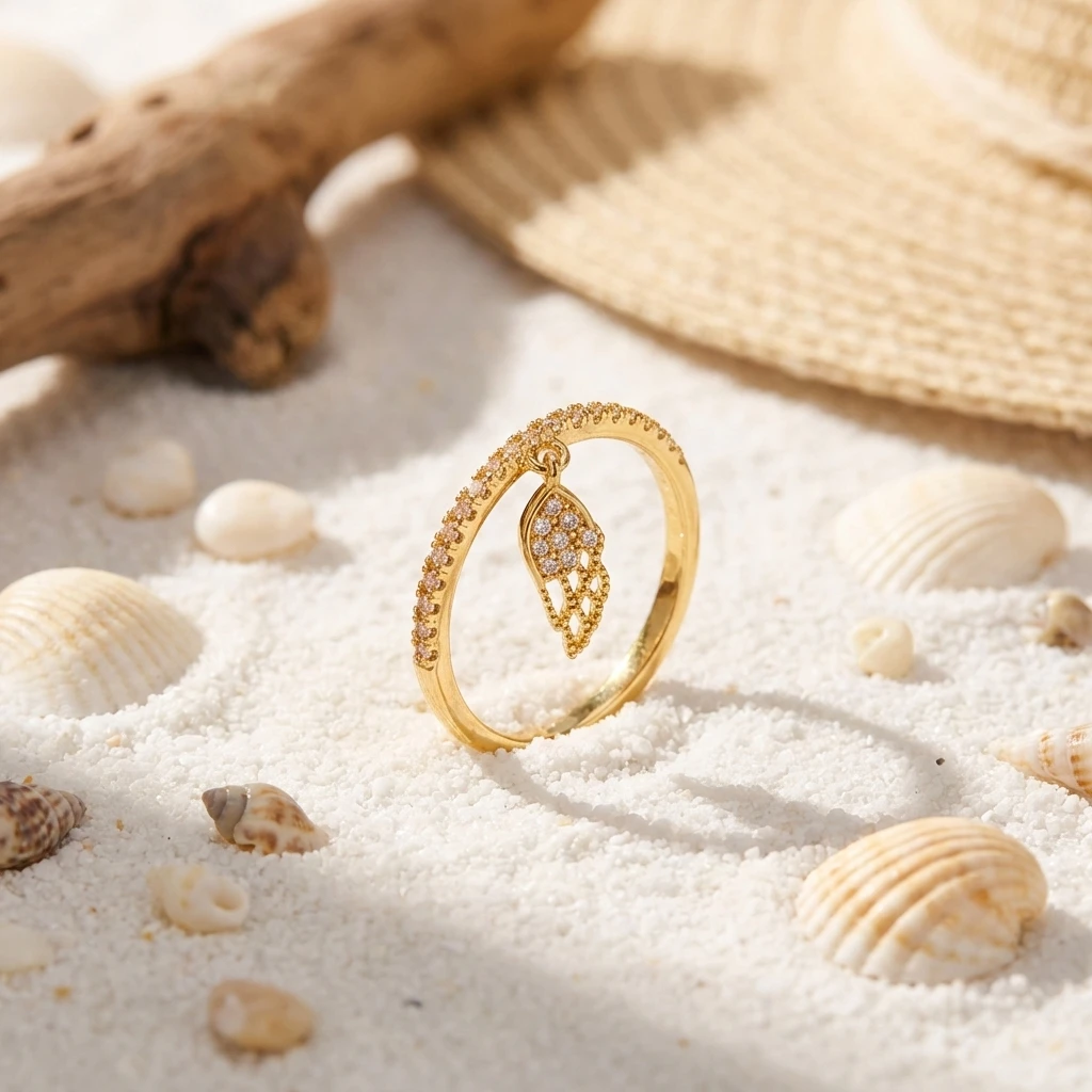 2026 Design Sense Flügel-Feder-Anhängerring für Damen Zarter Funkelnder Zirkonia-Fingerring Minimalistisches Tägliches Accessoire – Detail 5