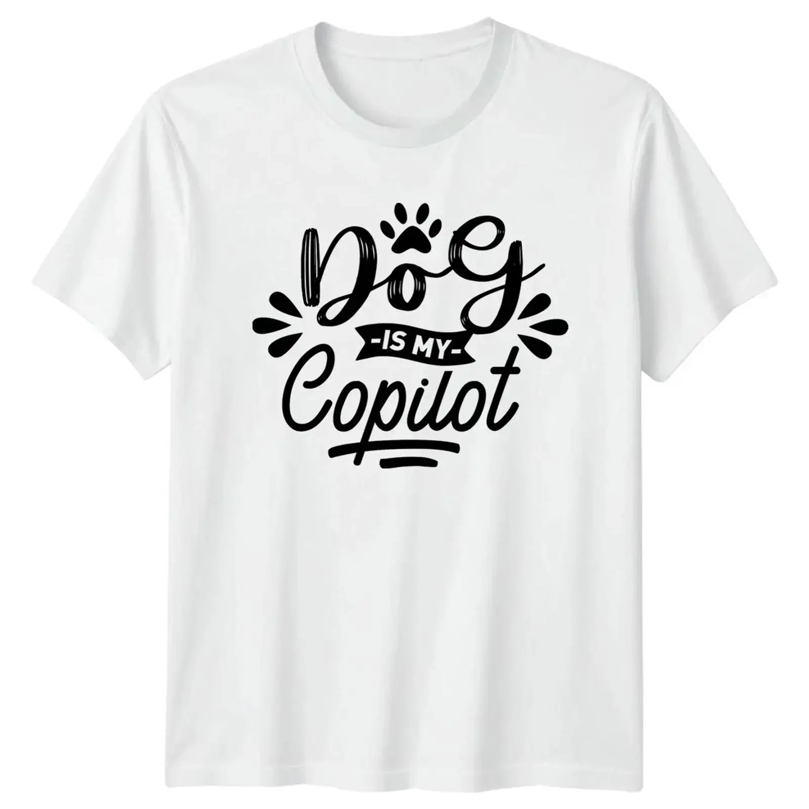Dog is my copilot T shirt lover pet parent owner gift for him and her vintage Washed Top For Everyday Wear Versatile