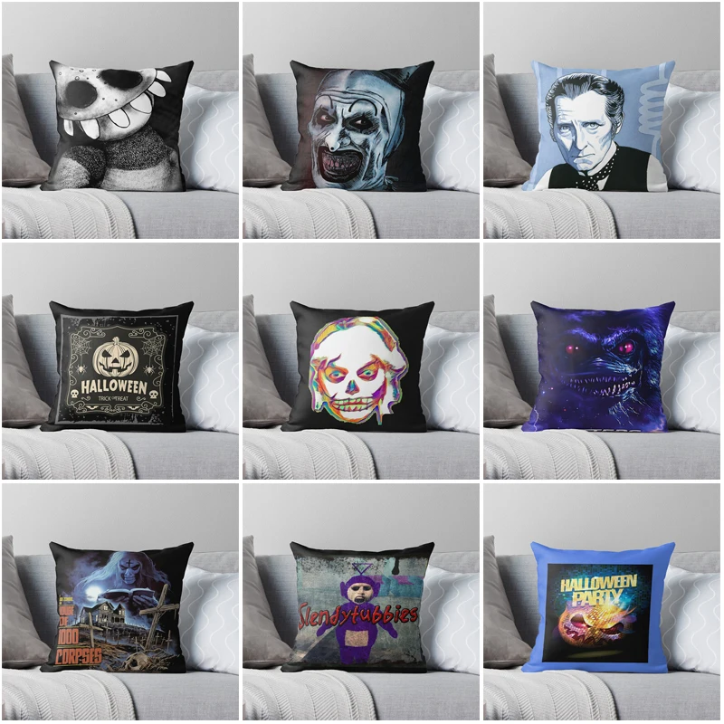 Home pillow case Cushion covers 50x50 60x60cm Modern Living Room sofa bed halloween pumpkin 40*40 fear Skeleton 45*45 fall