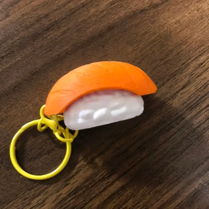 3D-gedruckter Clicker-Sushi-Schlüsselanhänger, Taschenanhänger, Rucksack-Schlüsselring, Anti-Stress-Fidget-Geschenkspielzeug – Detail 5