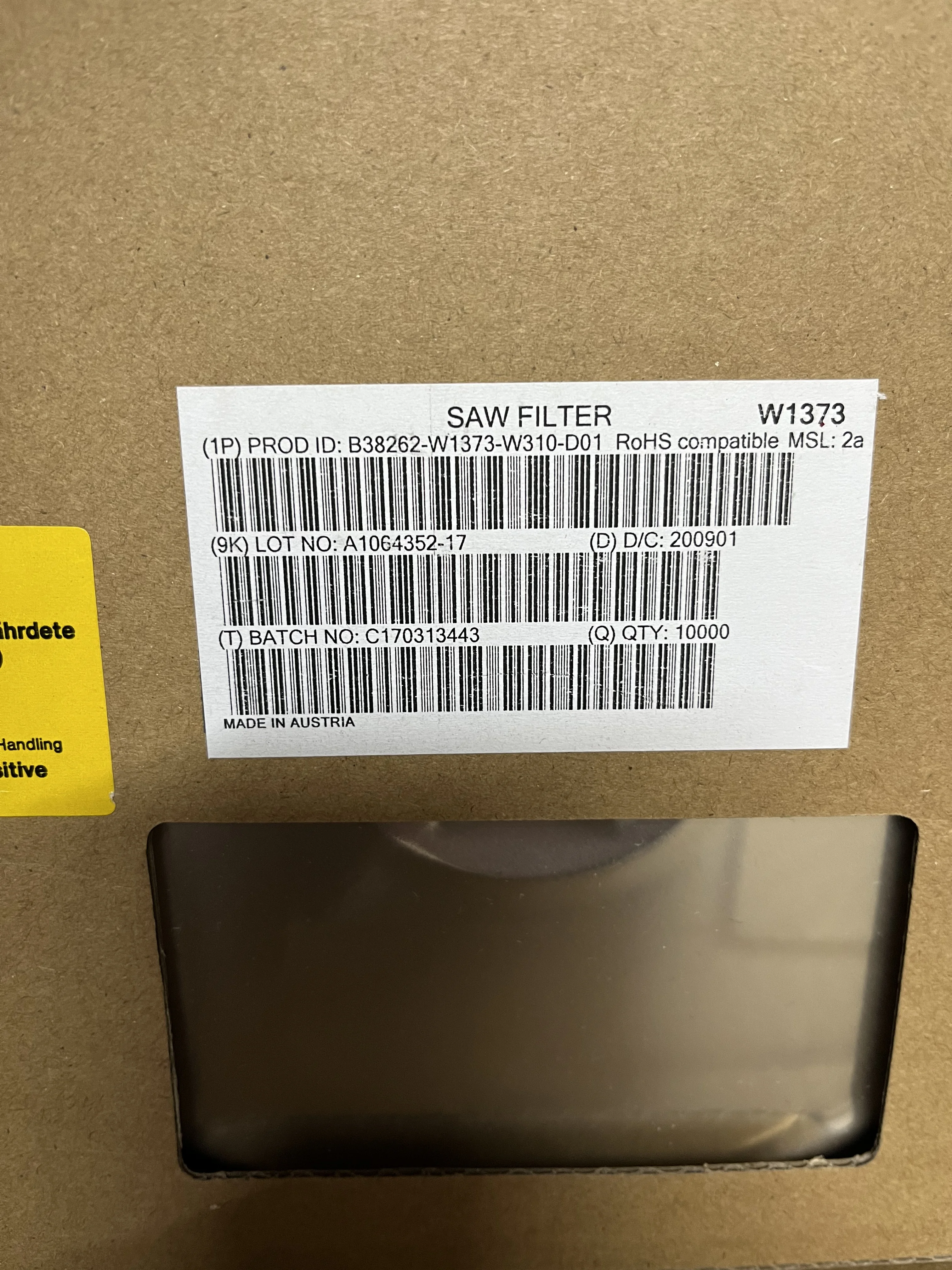 

10PCS B38262-W1373-W310-D01