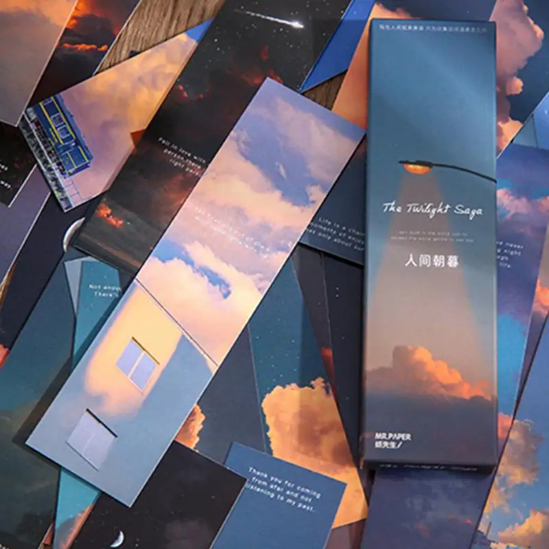 MR.กระดาษ 4 แบบ 30 ชิ้น/ถุง INS สไตล์ WARM Series Creative บัญชีมือ DIY Decor บุ๊คมาร์คเครื่องเขียนอุปกรณ์สํานักงานนักเรียน