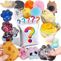 Mystery Fidget Toys Blind Bags Cat Paw Antistress Foot Taba Squishy Jelly Toy Squeeze Toy Sticky Simulated Food Mochi Toy 2025