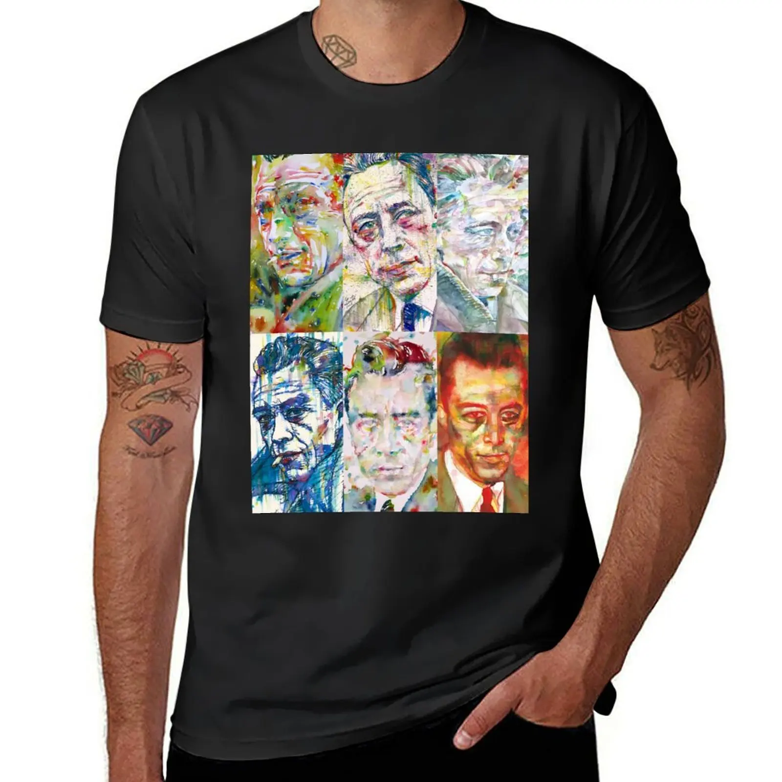 SIX TIMES ALBERT CAMUS .1 T-Shirt oversized plain Blouse plus size tops mens t shirt graphic