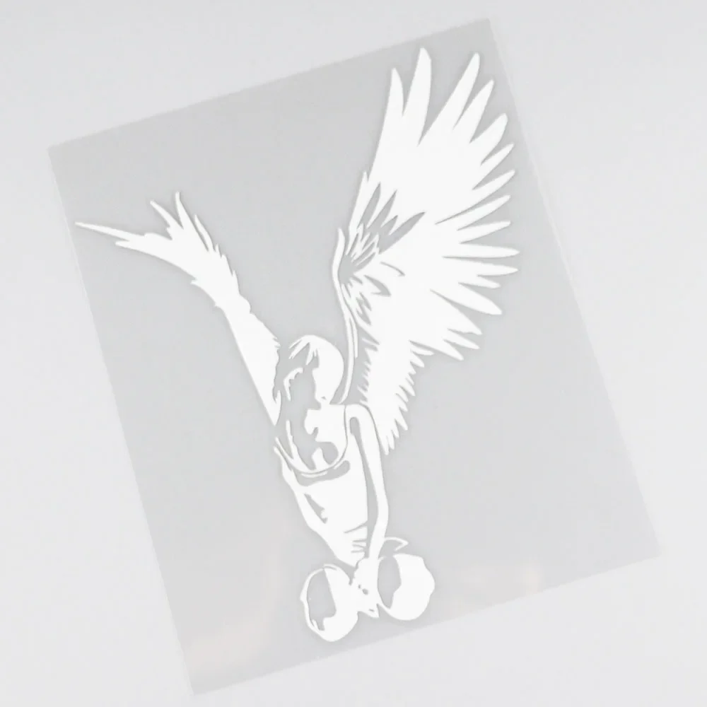 Beautiful Elegant Angel Car Sticker High Quality Covering The Body Decal Black/Silver