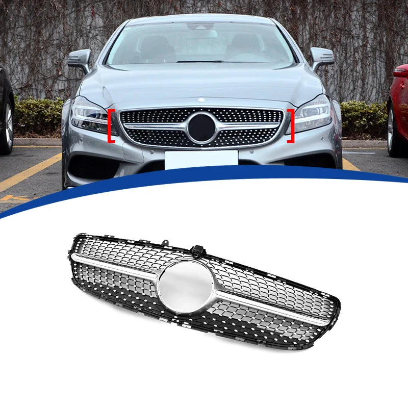 Suitable for 2015 2016 2017 2018 Mercedes-Benz CLS Class W218 Gypsy Star grille ABS material Car Grille Mesh Decoration